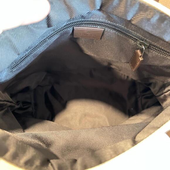 Gucci Canvas and Leather GG Web Tote Shoulder Bag (GGXX130) - Picture 9 of 11